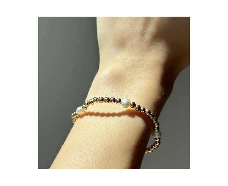 Gold Filled 3mm Bead Multi-Pearl Bracelet
