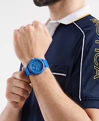 Nautica Men's Multifunction or Date Blue Polyurethane Watch, 43mm