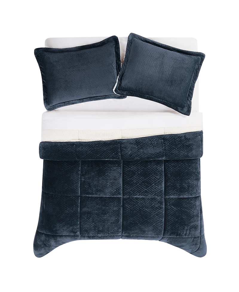 Truly Soft Basket Carved Softness 3-Pc. Comforter Set