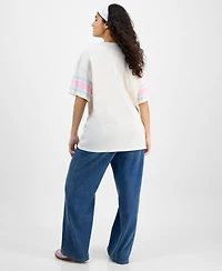 Grayson Threads, The Label Juniors' 97 Sporty Jersey Boyfriend T-Shirt