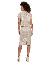 Muse Women's Sequin-Pattern Pencil Skirt