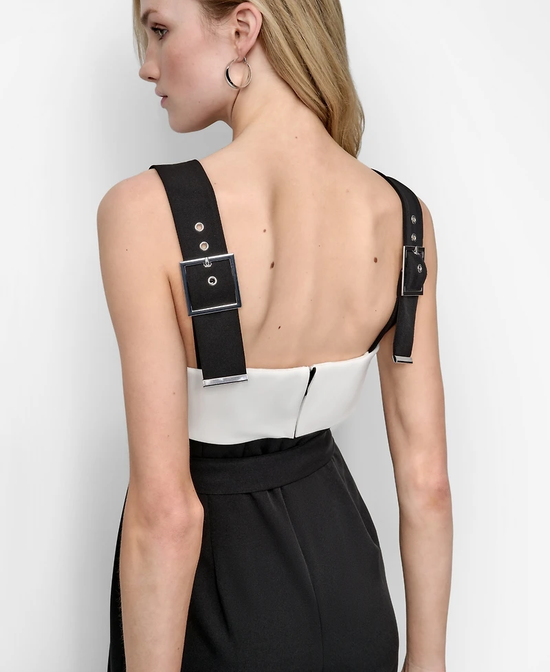 Dkny Women's Belted Buckle-Strap Jumpsuit