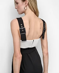 Dkny Women's Belted Buckle-Strap Jumpsuit