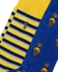 Polo Ralph Lauren Men's 2-Pk. Rl Surf Club Mini Bear Slack Socks