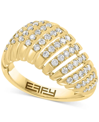 Effy Diamond Multi-Row Statement Ring (5/8 ct. t.w.) in 14k Yellow Gold