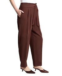 Jones New York Women's Belted Straight-Leg Paperbag Pants
