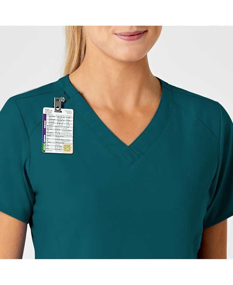 Wink Plus W123 Stylized V-Neck Scrub Top