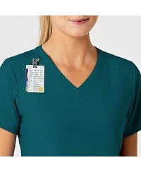 Wink Plus W123 Stylized V-Neck Scrub Top