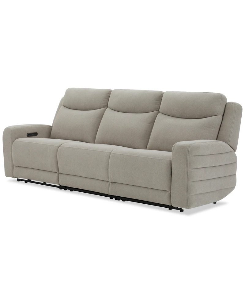 Kristyan 3-Pc. Fabric Sofa with 3 Power Recliners, Exclusively at Macy's