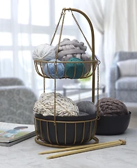 Mikasa Gourmet Basics Aztec 2-Tier Basket