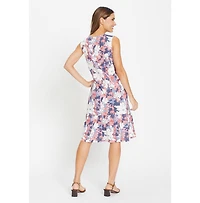 Olsen Women's Sleeveless Floral Camo Dress