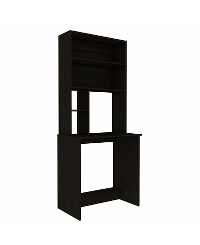 Compact Computer Desk with Hutch – Perfect for Home Office with Extra Storage