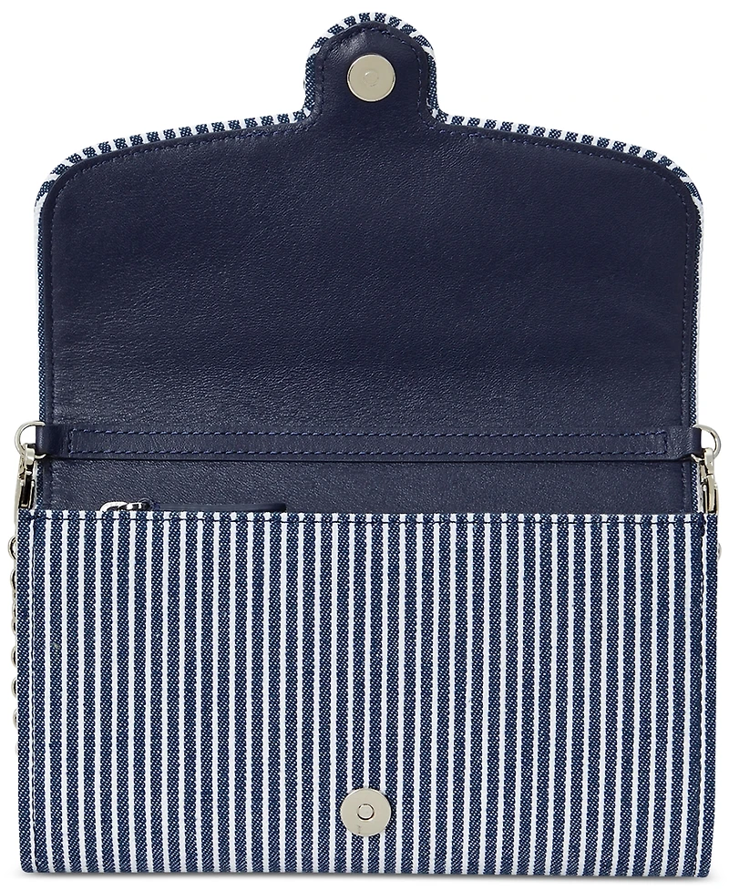 Lauren Ralph Lauren Striped Canvas Adair Crossbody Bag