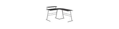 Contemporary L-Shaped Computer Desk for Gaming or Office – Large Worktop