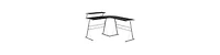 Contemporary L-Shaped Computer Desk for Gaming or Office – Large Worktop
