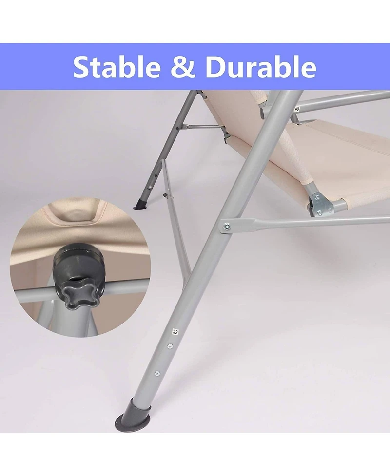 Outdoor Porch Patio Swing Chair with Stand and Waterproof Canopy All Weather Resistant Swing Bench