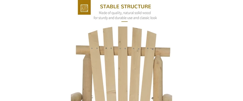 Adirondack Chair Solid Wood Outdoor Patio Furniture