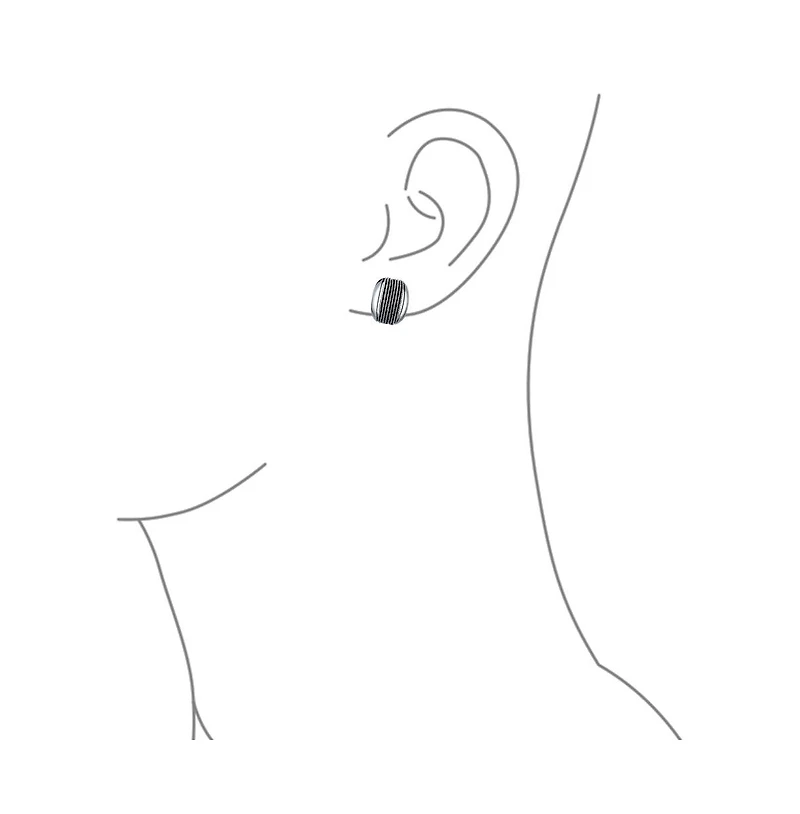 Bling Jewelry Twisted Cable Chain Clip-On Earrings for Non-Pierced Ears Oxidized Silver Brass