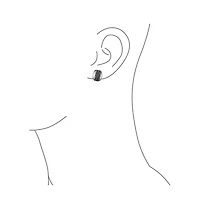 Bling Jewelry Twisted Cable Chain Clip-On Earrings for Non-Pierced Ears Oxidized Silver Brass