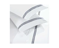 Superior Brandon Cotton Three-Line Embroidered Deep Pocket Bed Sheet Set, California King