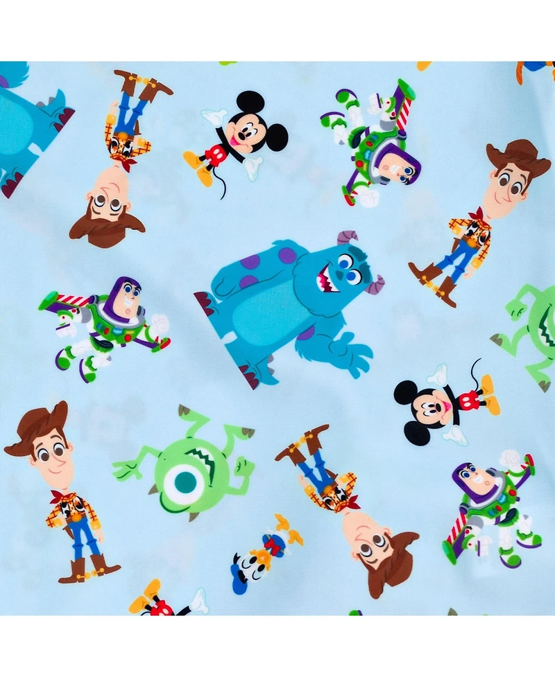 Toy Story Baby Boys Monsters Inc. Rash Guard and Swim Trunks Outfit