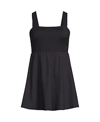 Lands' End Women's Smocked Swim Dress Swimsuit