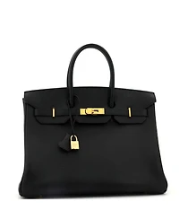 Pre-Owned Hermes Birkin 35 Handbag Ardennes with Gold Hardware