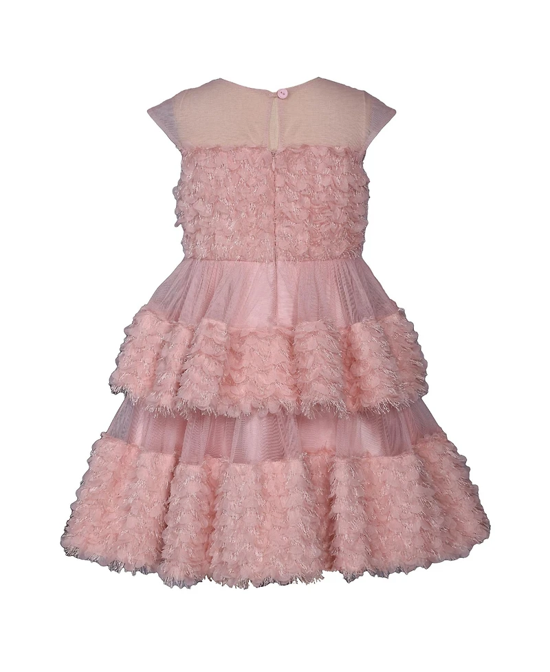 Bonnie Jean Big Girls Tiered Illusion Dress