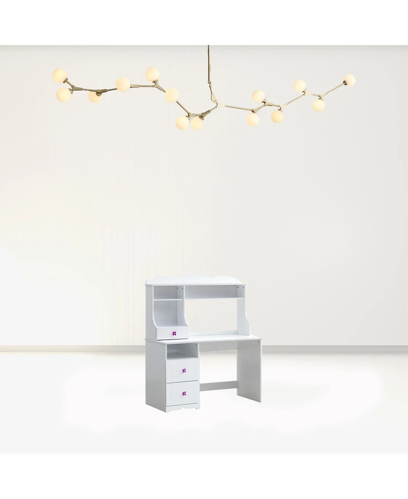 Wooden Writing Desk with Two Drawers – Perfect for Study or Office