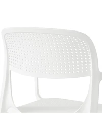 Outdoor Stackable Plastic Resin Patio Dining Armchair (Set of 2)