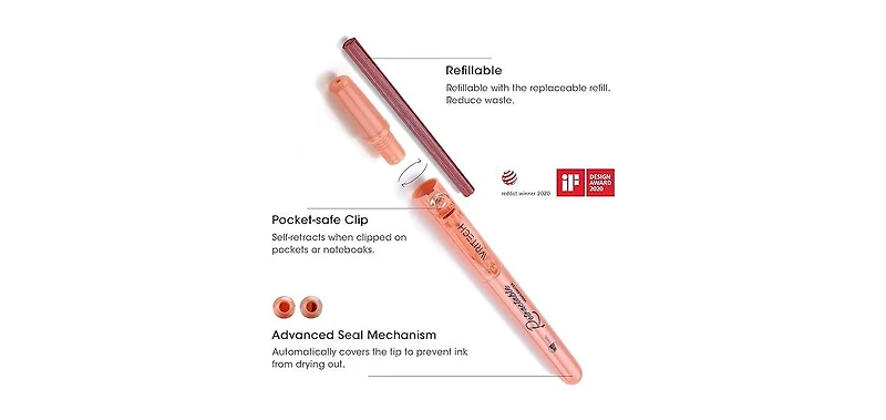 Writech Vintage Retractable Highlighters - 6CT