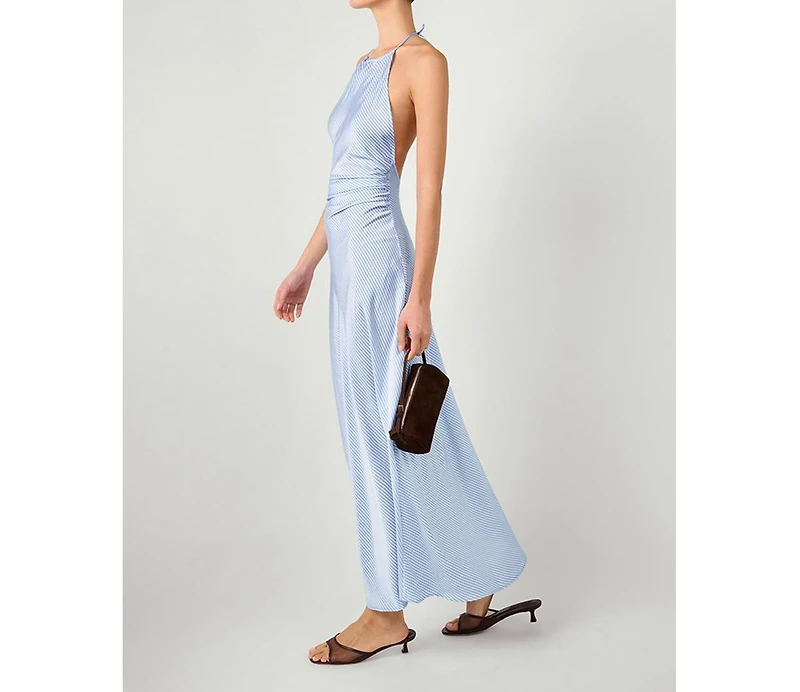 WeWoreWhat Women's Halter Tie Neck Maxi Dress