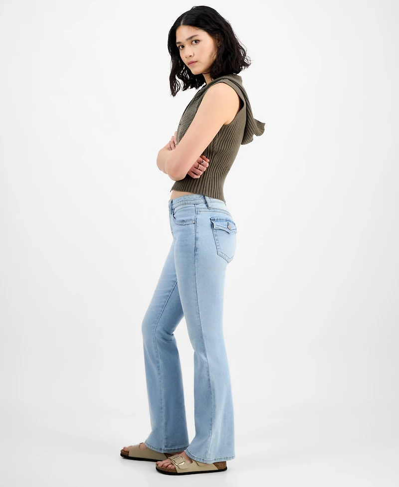 Celebrity Pink Juniors' Low-Rise Extended-Tab Bootcut Jeans