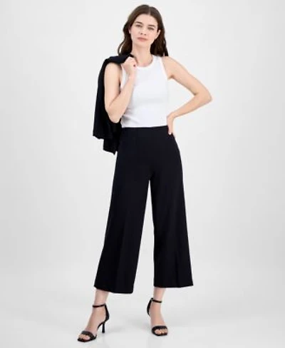 Anne Klein Womens High Rise Pull On Crop Wide Leg Pants P Xs Xxl