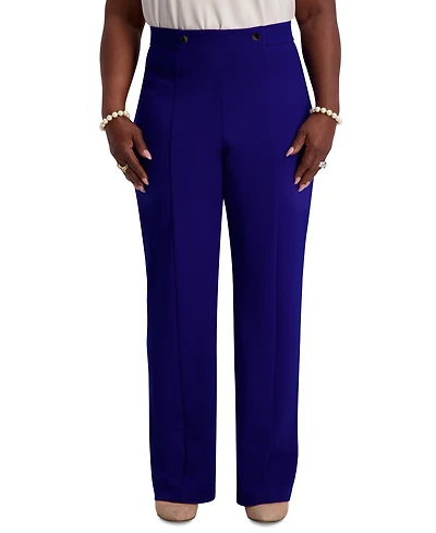 Kasper High-Rise Pull-On Rivet Pants, Regular & Plus