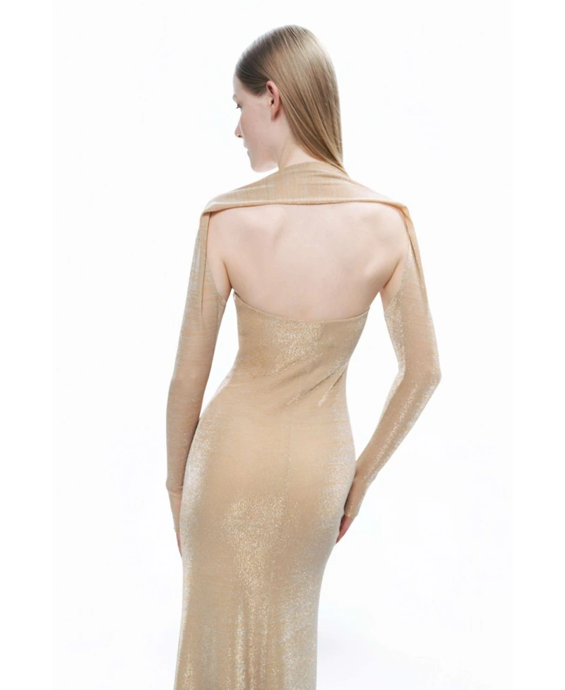 Nocturne Women's Maxi Dress with Glove Accessory