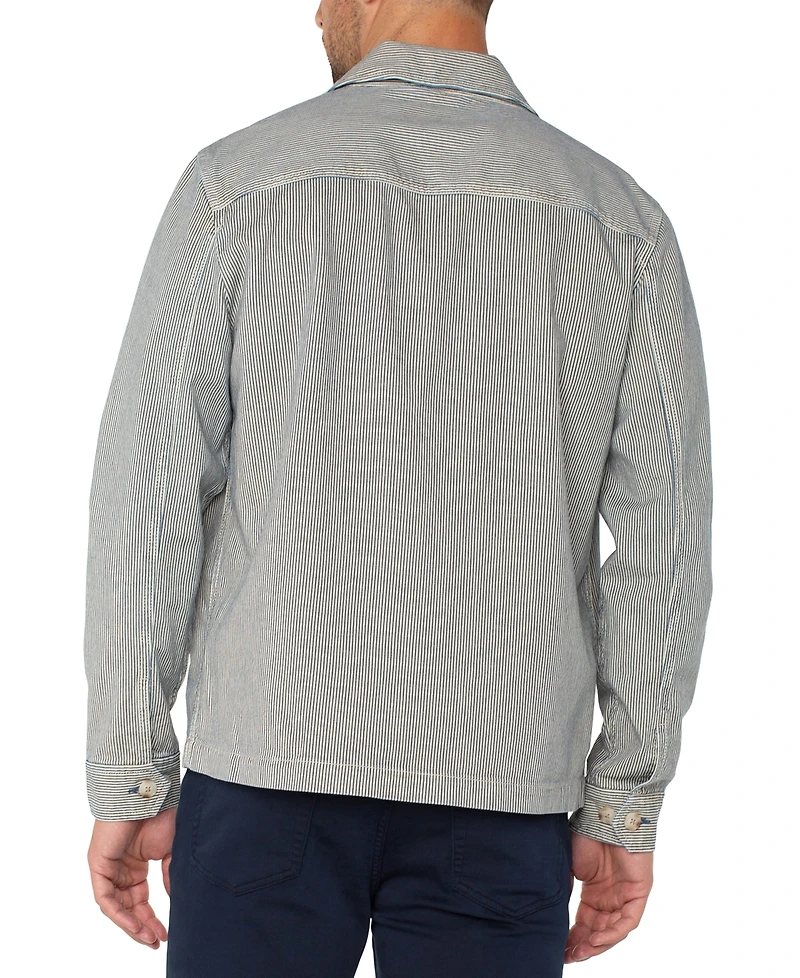 Liverpool Los Angeles Men's Cotton-Blend Patch-Pocket Shirt
