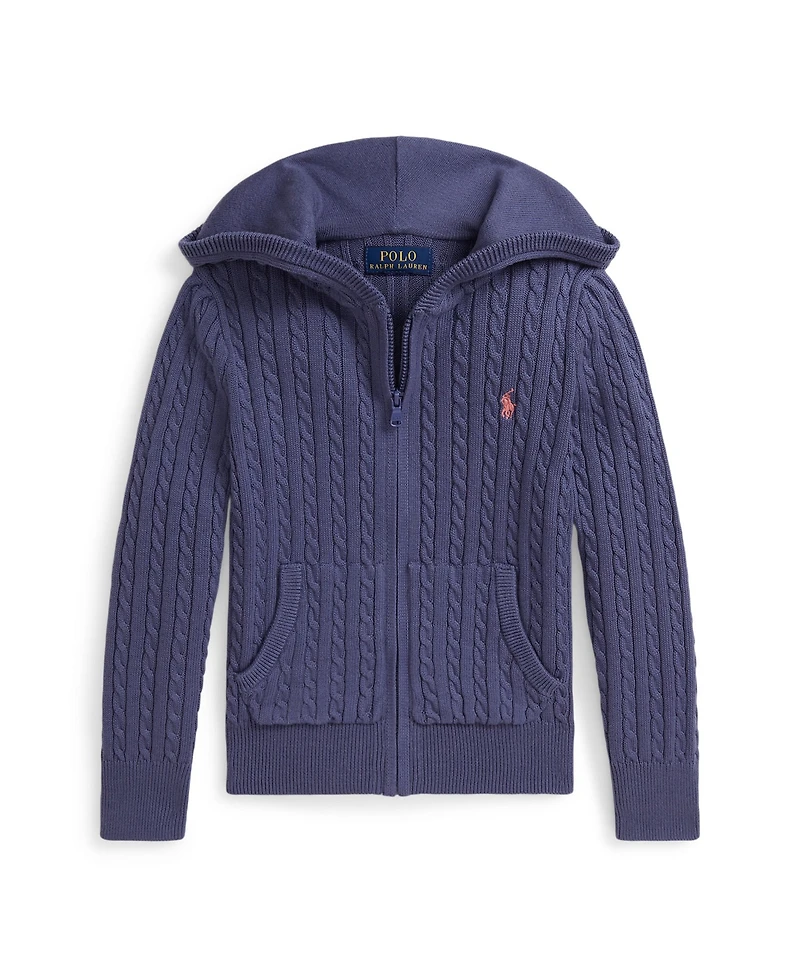 Polo Ralph Lauren Toddler and Little Girls Mini Cable Full Zip Hoodie