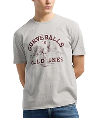 Men's Tavis Short Sleeve Crewneck Curveballs Graphic T-Shirt