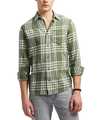 Men's Saroz Long Sleeve Plaid Button-Front Shirt
