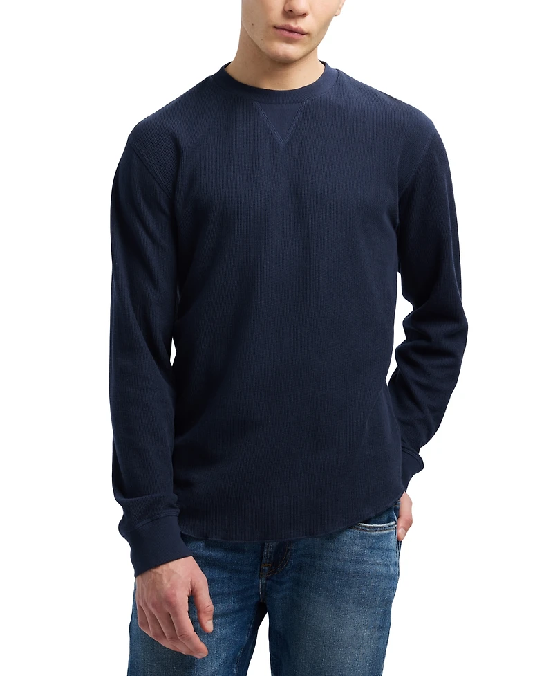 Men's Kaleb Long Sleeve Crewneck Textured T-Shirt