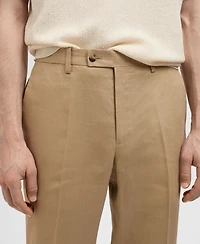 Mango Men's Linen Slim-Fit Suit Pants