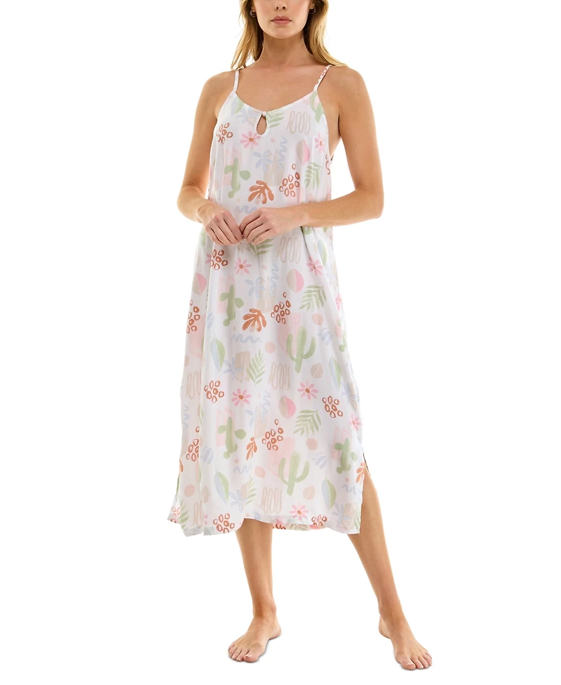 Roudelain Women's Printed Spaghetti-Strap Sleep Dress