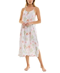 Roudelain Women's Printed Spaghetti-Strap Sleep Dress