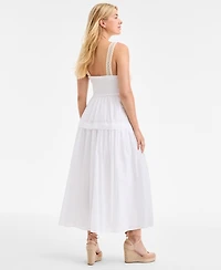 On 34th Women's Cotton Voile Crochet-Bodice Dress, Exclusively at Macy's