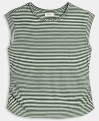 On 34th Women's Braided-Neck Crewneck T-Shirt, Exclusively at Macy's