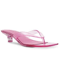 Steve Madden Women's Tracie-j Kitten-Heel Jelly Thong Sandals