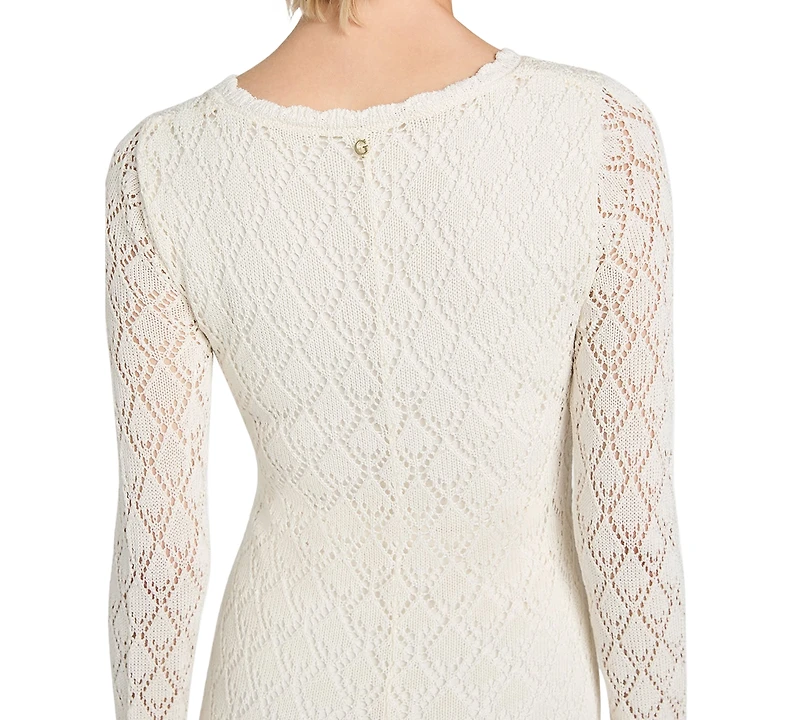 Guess Women's Long-Sleeve Alba Pointelle Maxi Dress