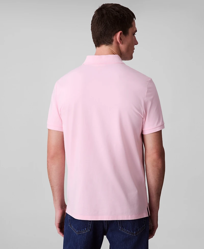 Calvin Klein Men's Regular-Fit Smooth Cotton Monogram Logo Polo Shirt