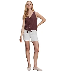 Sanctuary Women's Vacation Tie-Front Button-Up Vest